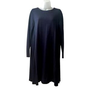 COS A-Line Knit Dress with Contrast Texture Front Panel Size Small
